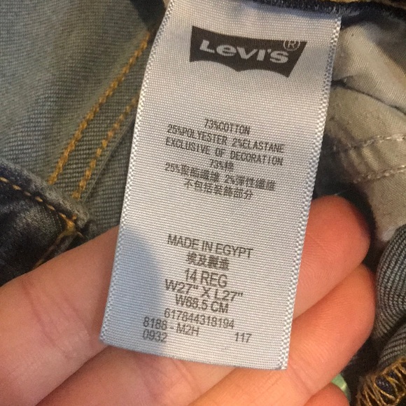 2 pair Levi’s 27x27 size 14 girls jeans - Picture 3 of 3